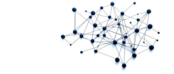 a web of interconnected nodes and lines, representing a network structure that symbolizes relationsh