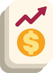 Wall Mural - dollar sign with a growth arrow is representing the concept of financial success