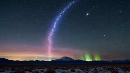 Wall Mural - AI generated beautiful and stunning image of universe, showing attraction of universal objects