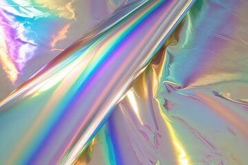 Dreamy Ethereal Holographic Foil Rainbow Wallpaper Design