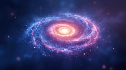 Wall Mural - Glowing Spiral Galaxy Icon