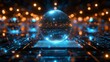 © Bold24 - Blue metallic spheres digital background