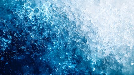 Wall Mural - close-up of blue and white ice crystals.