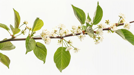 Wall Mural - branch with green leaves