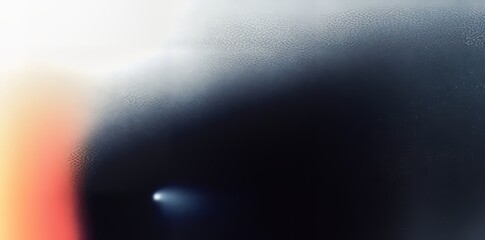 Leinwandbilder - A black background with red, orange, and white illuminated spots, overlaid on a grainy, color gradient texture, creating a noise effect.