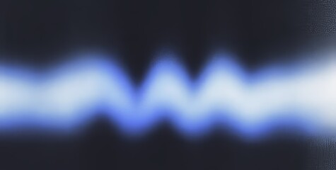 Aufkleber - Glowing light illuminates a large banner with a dark, grainy background, showcasing a blurred abstract gradient in white, blue, and black.