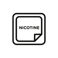 nicotine patch icon flat line symbol set.