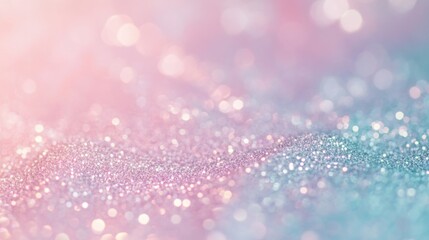 Wall Mural - Pastel Glitter Background Sparkling Pink, Blue, and Silver Shimmer
