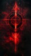 © Galaxyd - Glowing red symbol in dark smoky background.