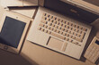 © stokkete - Business desktop with laptop made of cardboard