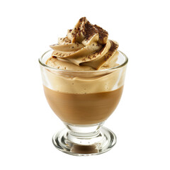 Wall Mural - Coffee mousse in a glass cup clip art