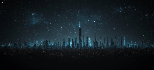 Leinwandbilder - Rendering of a concept 3D illustration of a global network connected to Internet of Things internet of things cloud computing cybersecurity