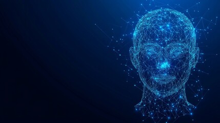 Abstract Digital Human Face Design: A Futuristic Exploration of Technology and Innovation