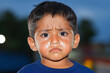 © Bernard Chantal - Young Boy with Tears Looking Directly at the Camera