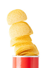 Canvas Print - Potato Crisps isolated. png file