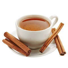 Wall Mural - Cup of tea with cinnamon sticks clip art