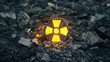 © Sansern - Radiation symbol warning amidst rubble urban environment conceptual art