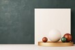 © Flowaiart - Modern Minimalist Still Life with Decorative Spheres and Display Surface