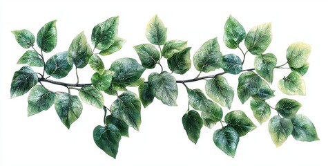 Liana tropical plants. A branch from a liana or vine plant, a forest creeper in the jungle.