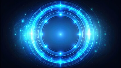 Wall Mural - Circle blue holographic futuristic indicator fuel or energy bar, circle, blue, holographic, futuristic, indicator, fuel