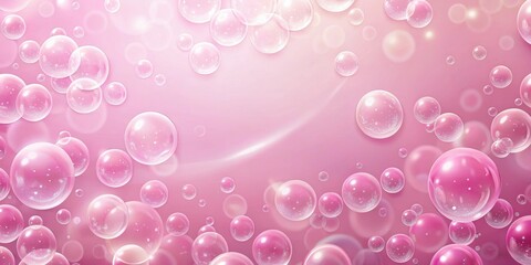 Wall Mural - Effervescent bubbles floating in a soft pink blur , pink, bubbles, soft, background, abstract, texture, vibrant, colors