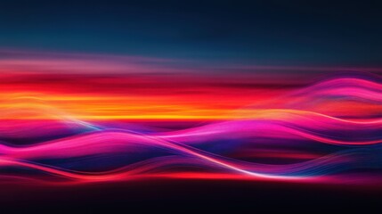 Wall Mural - Vibrant Abstract Wave of Colors Background Image