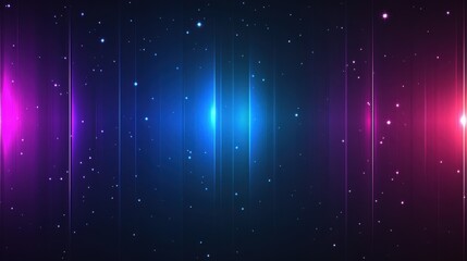 Wall Mural - vibrant cosmic background with sparkling stars and colorful light rays