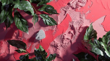 Poster - Nature-inspired graphic layout mockup with high-resolution textures and artistic design perspectives
