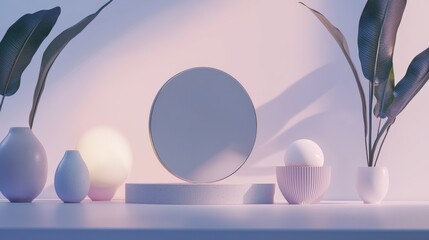 Aufkleber - Sleek modern product presentation minimalist workspace digital mockup contemporary art eye-level view innovative design
