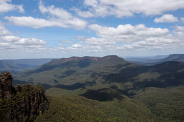 view of landscape in national park at blue mountain at australia