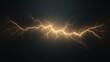 © artiiz - A single lightning bolt striking in the center of a completely black background, emitting vibrant red electricity and casting an intense glow that illuminates the surrounding darkness with fiery