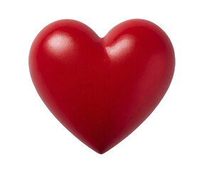 Illustration of red heart isolated on transparent background