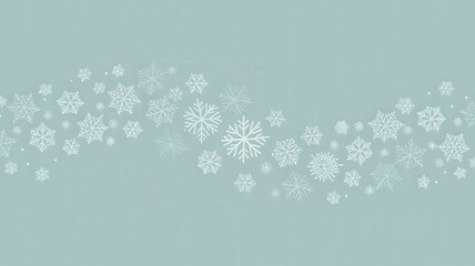 Canvas Print - Minimalist Pastel Christmas Background with Snowflakes