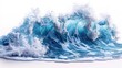 © Chinases - Powerful ocean wave crashing on a shore during daylight showcasing its vibrant blue hues