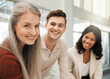 © K Davis/peopleimages.com - Designers, portrait and happy in office with collaboration, ambition and teamwork. Creative people, project management and smile in agency for small business growth, startup partnership and about us