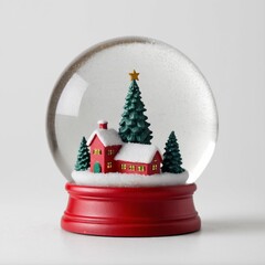 Wall Mural - Snow globe decorative Christmas isolated