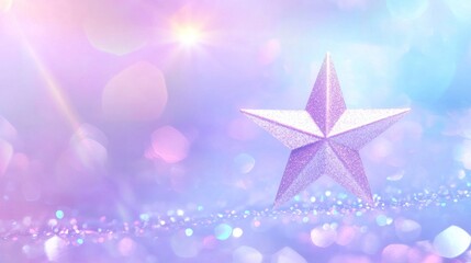 A soft-focus Christmas star background with a bokeh effect, enhancing the holiday spirit for card designs.