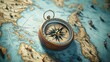 © Suchawadee - Navigating success compass and map planning for budgeting roadmap strategies in nature