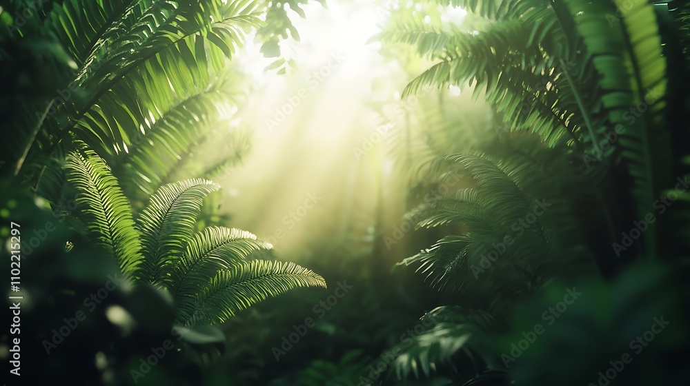 Explore the vibrant beauty of a lush tropical jungle filled with dense ...