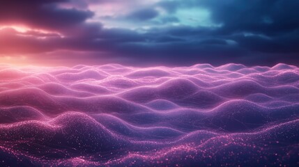 Wall Mural - A purple ocean with a pinkish hue