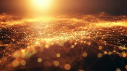 Wall Mural - Abstract Glowing Network Seamless Looping Background Animation