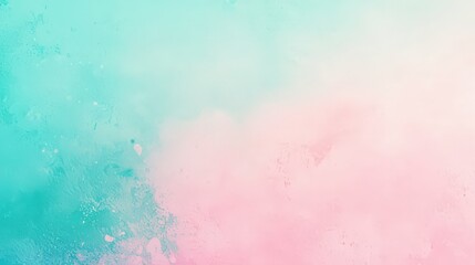 Poster - A calming gradient showcases a blend of teal and pink hues, creating a soothing backdrop perfect for creative projects, digital art, and social media