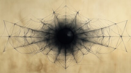 Abstract Black Web Design On Beige Background