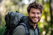 © Oleksandr - Outdoorsy Man Hiking in Australian Landscape. Portrait of Smiling Hiker in Nature