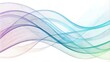 © Salina - Colorful abstract wave pattern with dynamic fluid lines on white background