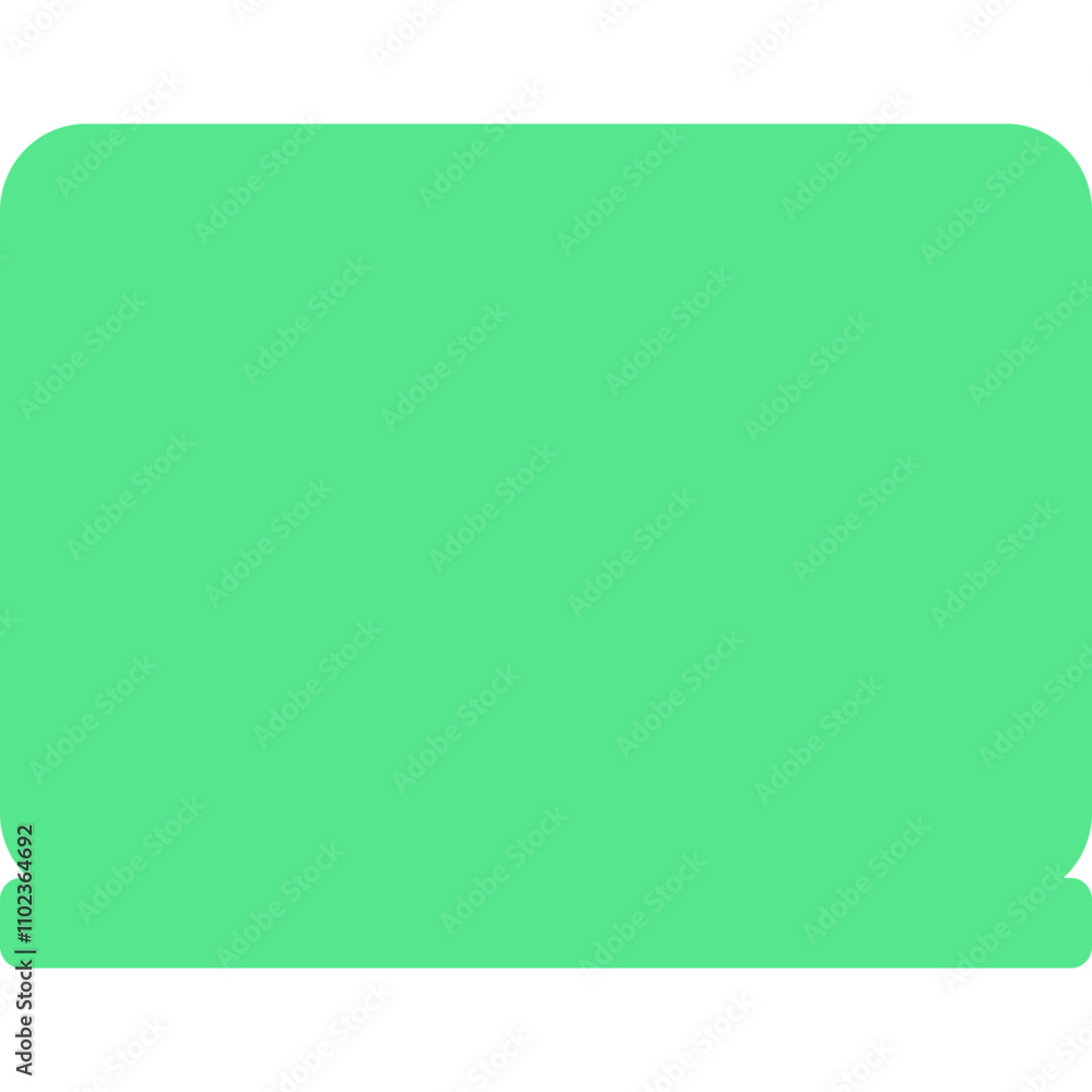 green paper bubble single line vector icon