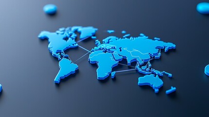 Wall Mural - lines of connection spanning the earth's surface, set against a backdrop of futuristic technology wi