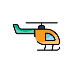 Sticker - Helicopter vector icon