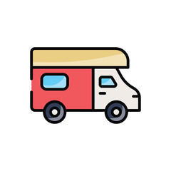 Sticker - Recreational Vehicle vector icon