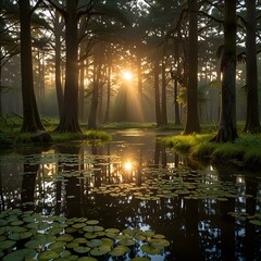 Wall Mural - forest lake